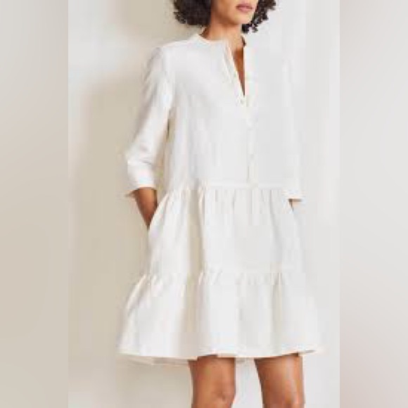 Apiece Apart Dresses & Skirts - Apiece Apart Maurino linen cotton Drop Waist Mini Dress Sz S